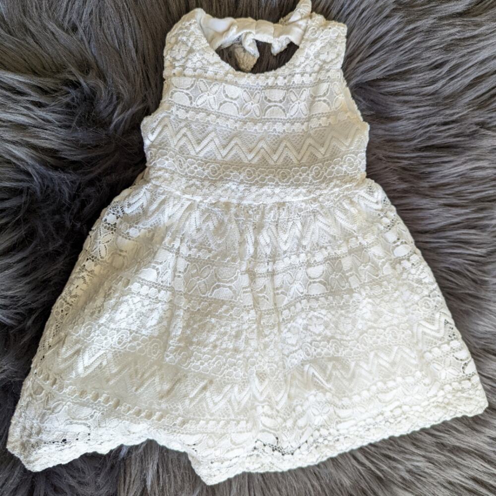 Children's Place White  Lace infant girls dress sz 6-9M